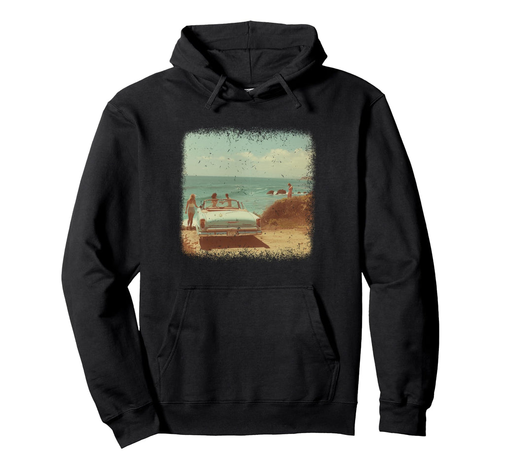 Beach Road Trip Coastal Photo Hoodie - Aesthetic Graphic Unisex - T-Shirt, Sweatshirt, Hoodie
