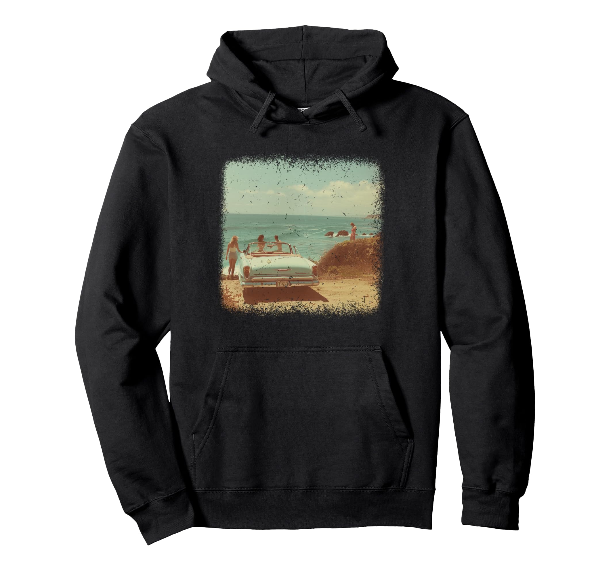 Beach Road Trip Coastal Photo Hoodie - Aesthetic Graphic Unisex - T-Shirt, Sweatshirt, Hoodie