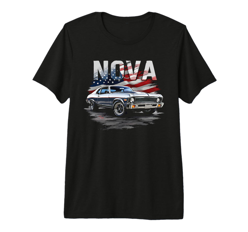 1969 Nova Ii American Flag Old T-Shirt - Streetwear Style for Adults - T-Shirt, Sweatshirt, Hoodie