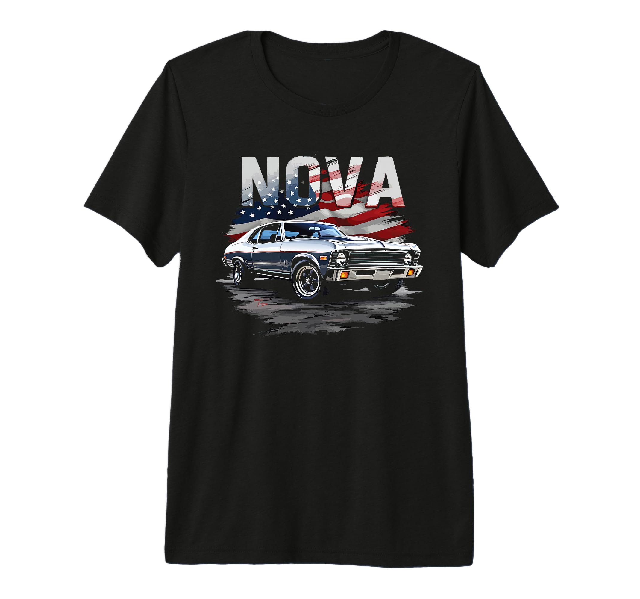 1969 Nova Ii American Flag Old T-Shirt - Streetwear Style for Adults - T-Shirt, Sweatshirt, Hoodie