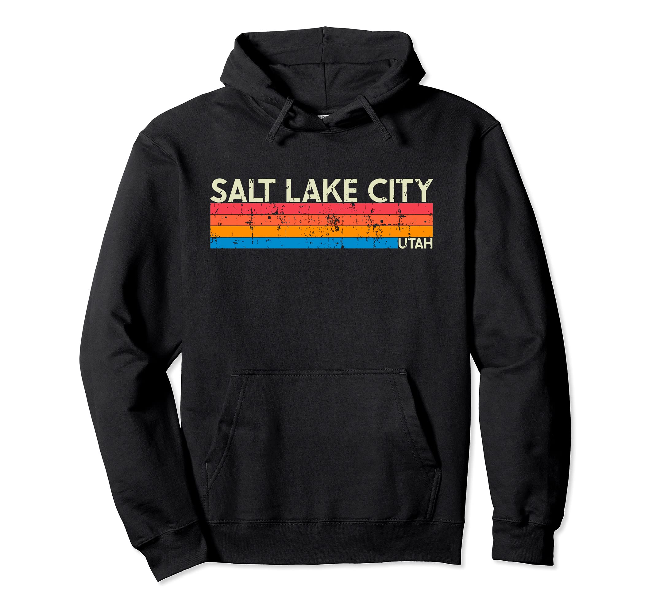 Salt Lake City Utah Distressed Souvenir Hoodie - Minimalist Print Unisex - T-Shirt, Sweatshirt, Hoodie