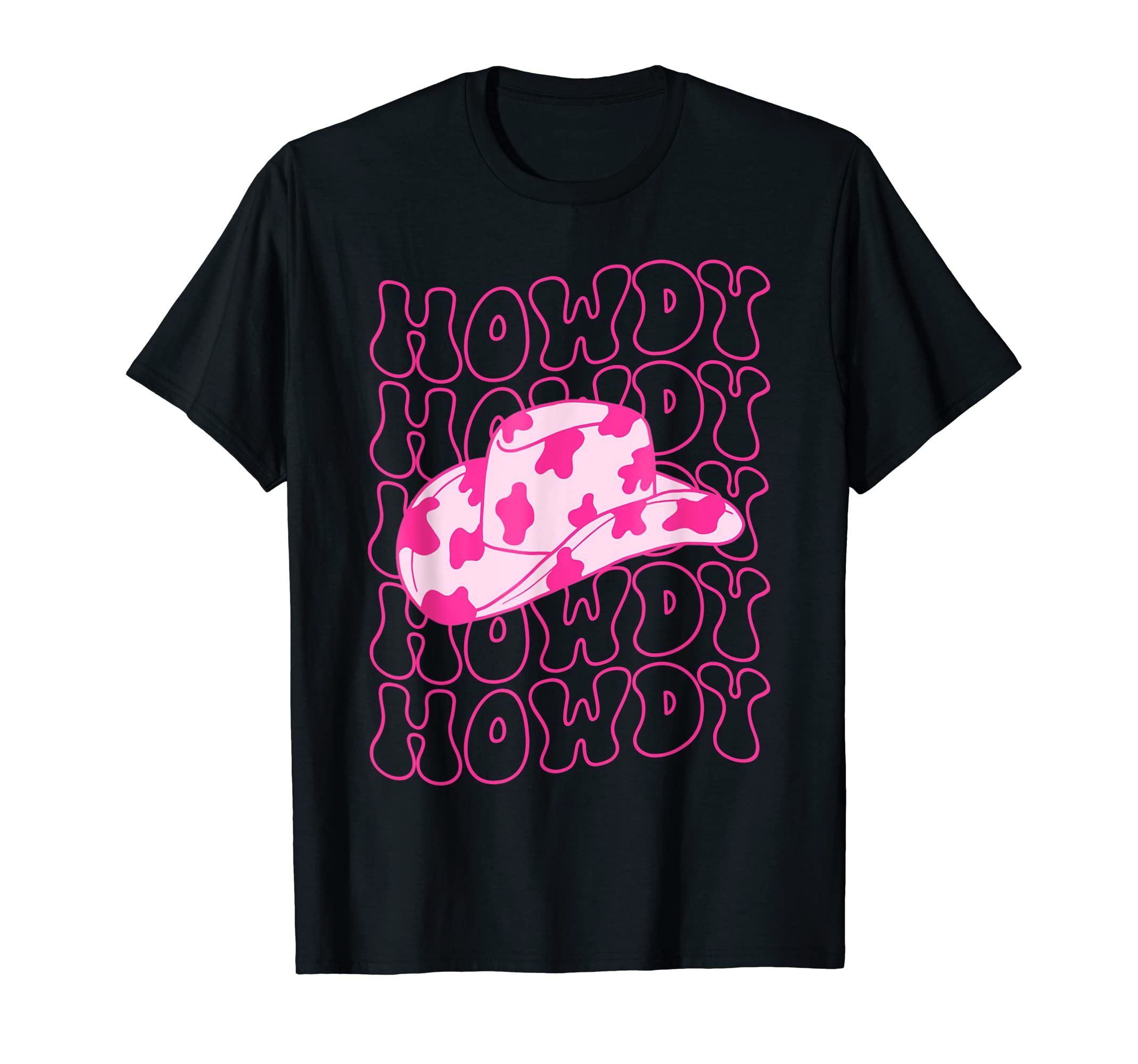 Rodeo White Howdy Western Cowboy Hat T-Shirt - Trendy Graphic for Adults - T-Shirt, Sweatshirt, Hoodie
