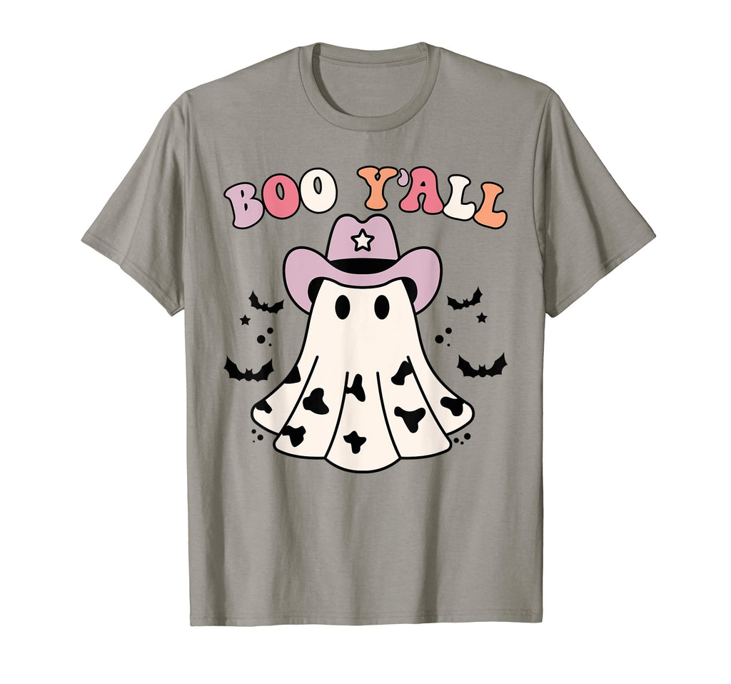 Boo Yall Country Western Groovy Ghost T-Shirt - Trendy Graphic Men Women - T-Shirt, Sweatshirt, Hoodie