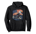 Born To Be Free Eagle Flag Motorcycle Hoodie - Minimalist Print Men Women - T-Shirt, Sweatshirt, Hoodie