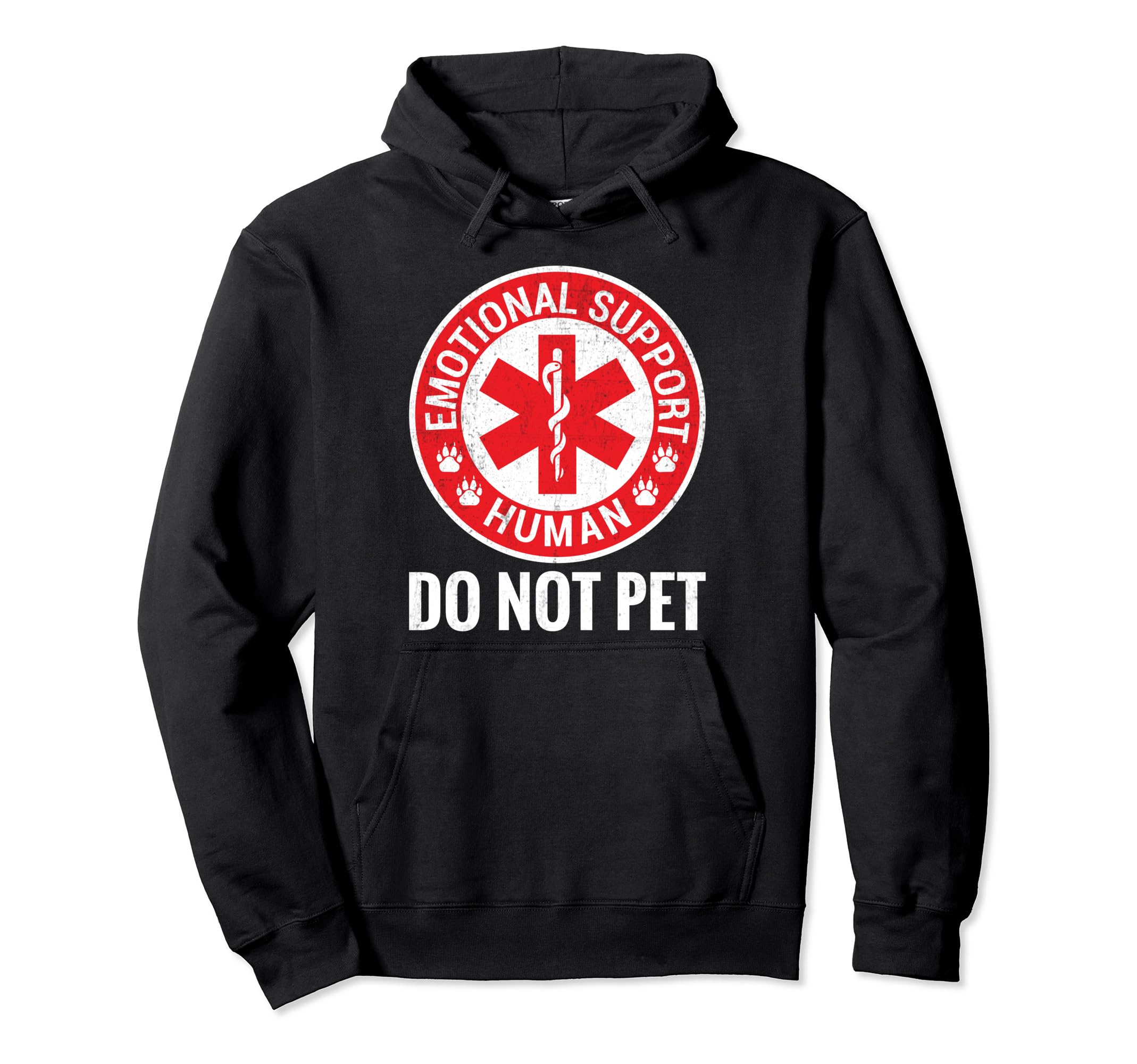 Emotional Support Human Do Not Pet Hoodie - Aesthetic Graphic Men Women - T-Shirt, Sweatshirt, Hoodie
