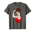 Girlpower Pinup Feminist Rosieriveter T-Shirt - Fun Novelty Design Unisex - T-Shirt, Sweatshirt, Hoodie
