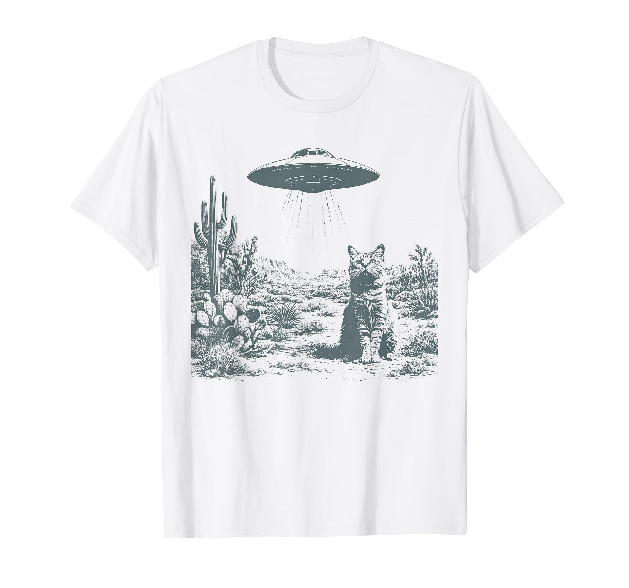 Ufo Cowboy Cat 90S Western Rodeo Wild T-Shirt - Streetwear Style Men Women - T-Shirt, Sweatshirt, Hoodie