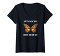 Womens Funny Anti Social Butterfly T-Shirt - Minimalist Print Unisex - T-Shirt, Sweatshirt, Hoodie
