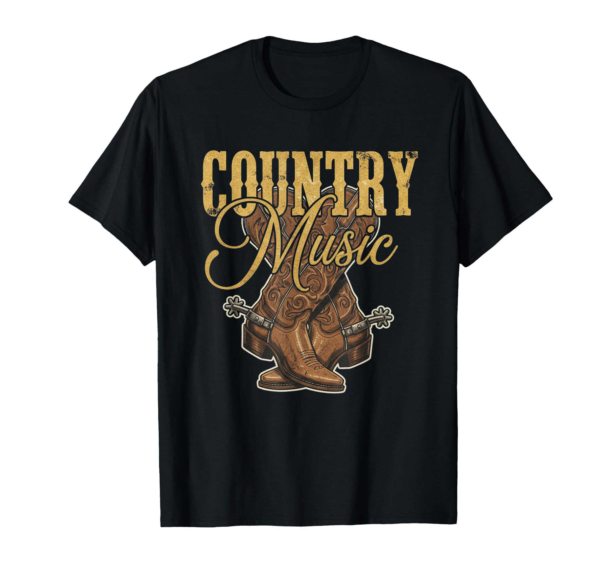 Country Music Cowboy Boots Western T-Shirt - Fun Novelty Design for Adults - T-Shirt, Sweatshirt, Hoodie