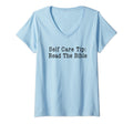 Womens Self Care Tip Read Bible T-Shirt - Minimalist Print Men Women - T-Shirt, Sweatshirt, Hoodie