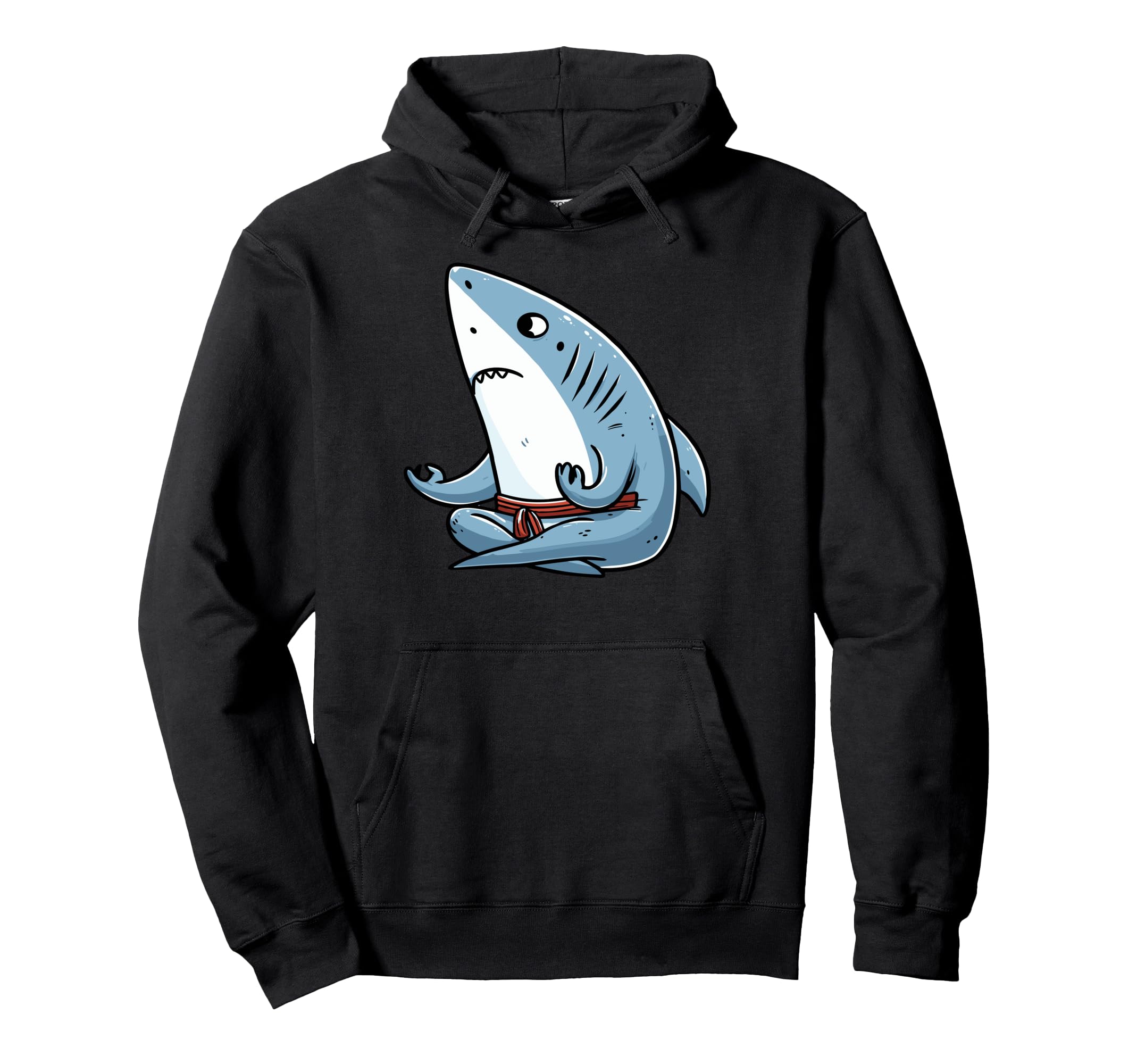 Meditation Shark Yoga Pose Relaxing Animal Hoodie - Novelty Apparel Unisex - T-Shirt, Sweatshirt, Hoodie