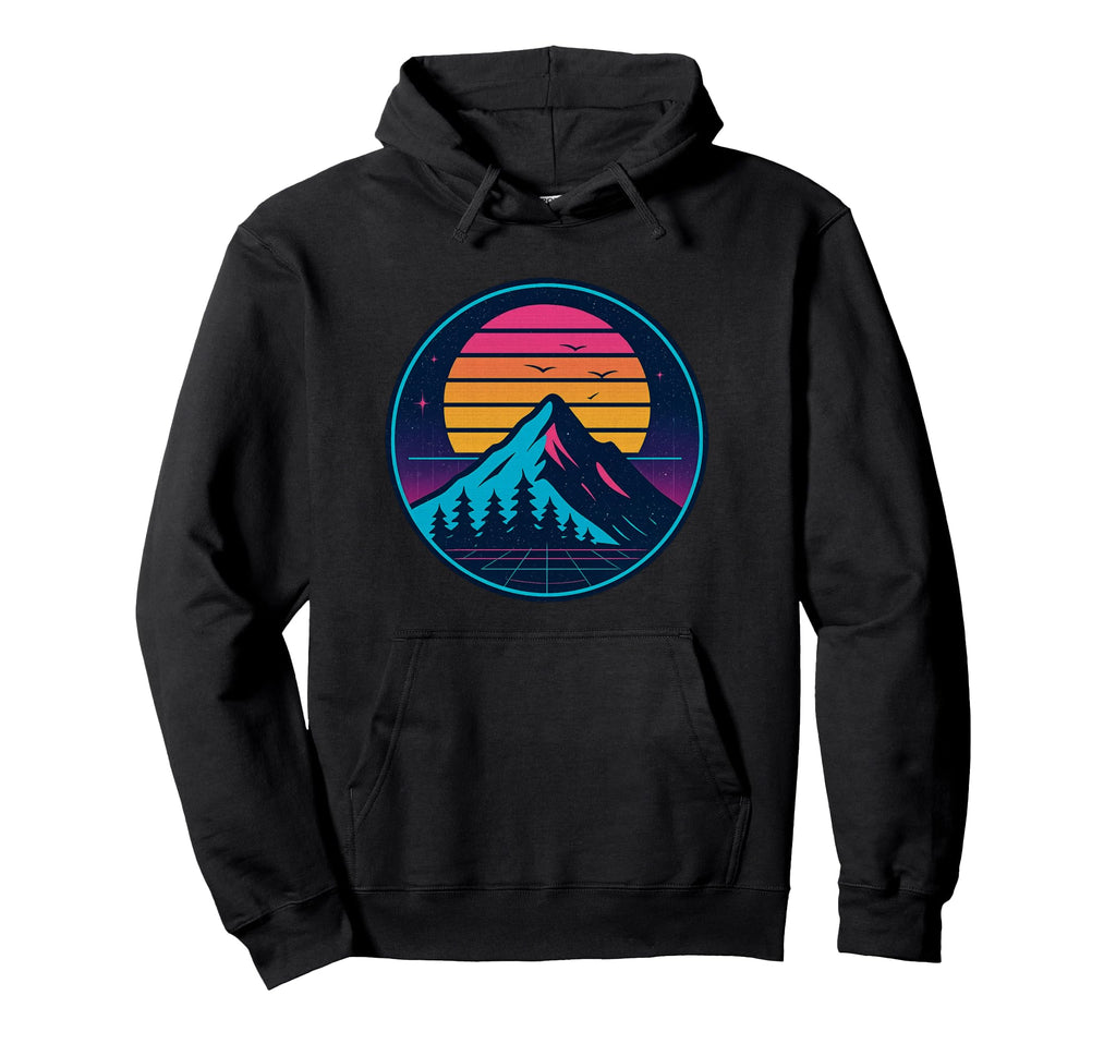 Mountain Sunset 70S 80S Nostalgic Hoodie - Casual Everyday Wear Men Women - T-Shirt, Sweatshirt, Hoodie