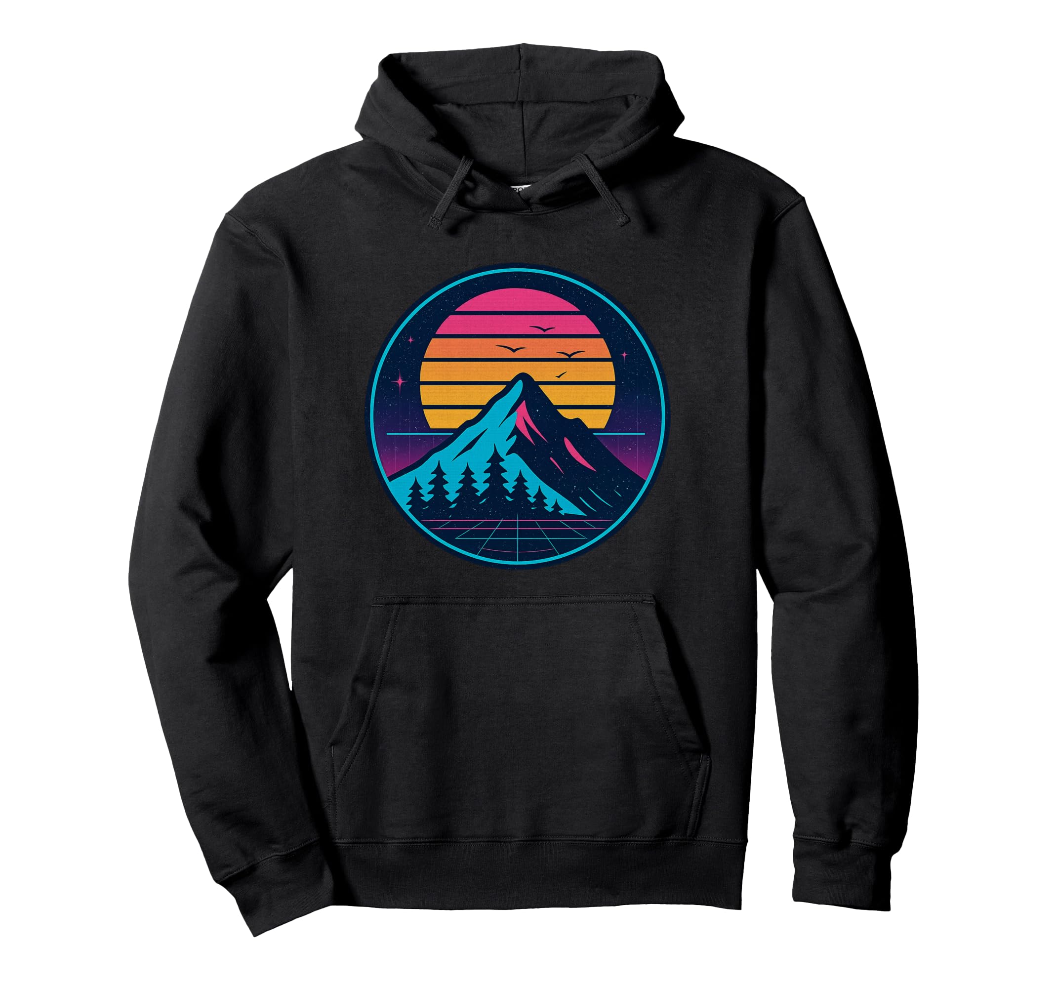 Mountain Sunset 70S 80S Nostalgic Hoodie - Casual Everyday Wear Men Women - T-Shirt, Sweatshirt, Hoodie