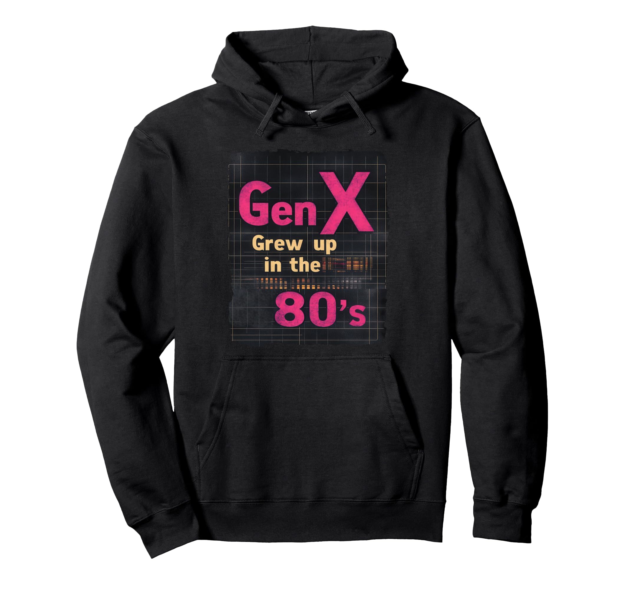 Gen X Grew Up 80S Synthwave Nostalgia Hoodie - Streetwear Style for Adults - T-Shirt, Sweatshirt, Hoodie