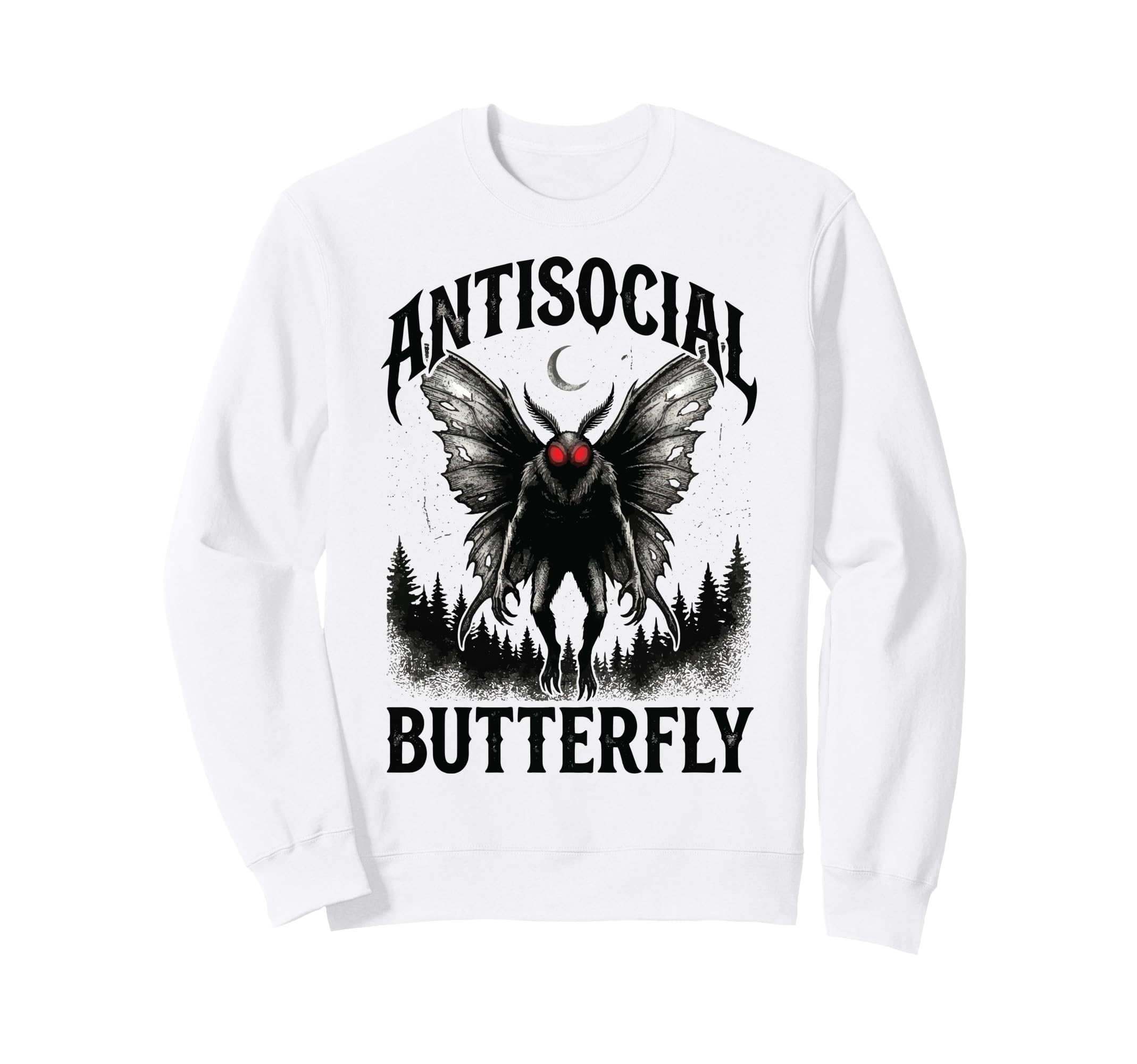 Antisocial Butterfly Sweatshirt - Novelty Apparel Unisex - T-Shirt, Sweatshirt, Hoodie