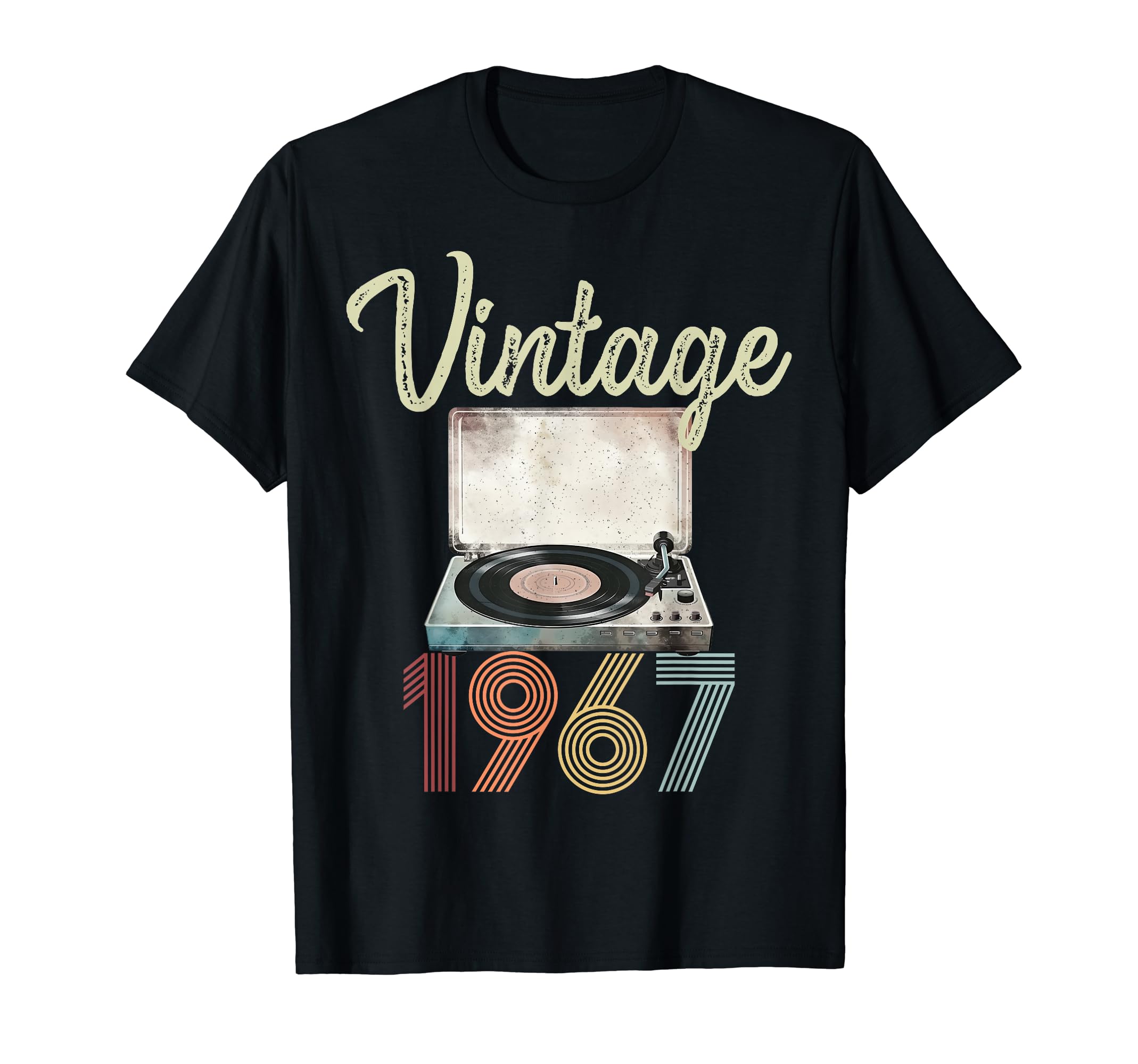 1967 Vinyl Record Player 57Th Birthday T-Shirt - Graphic Print for Adults - T-Shirt, Sweatshirt, Hoodie