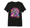 Synthwave Cat Riding Dirt Bike 80S T-Shirt - Trendy Graphic for Adults - T-Shirt, Sweatshirt, Hoodie