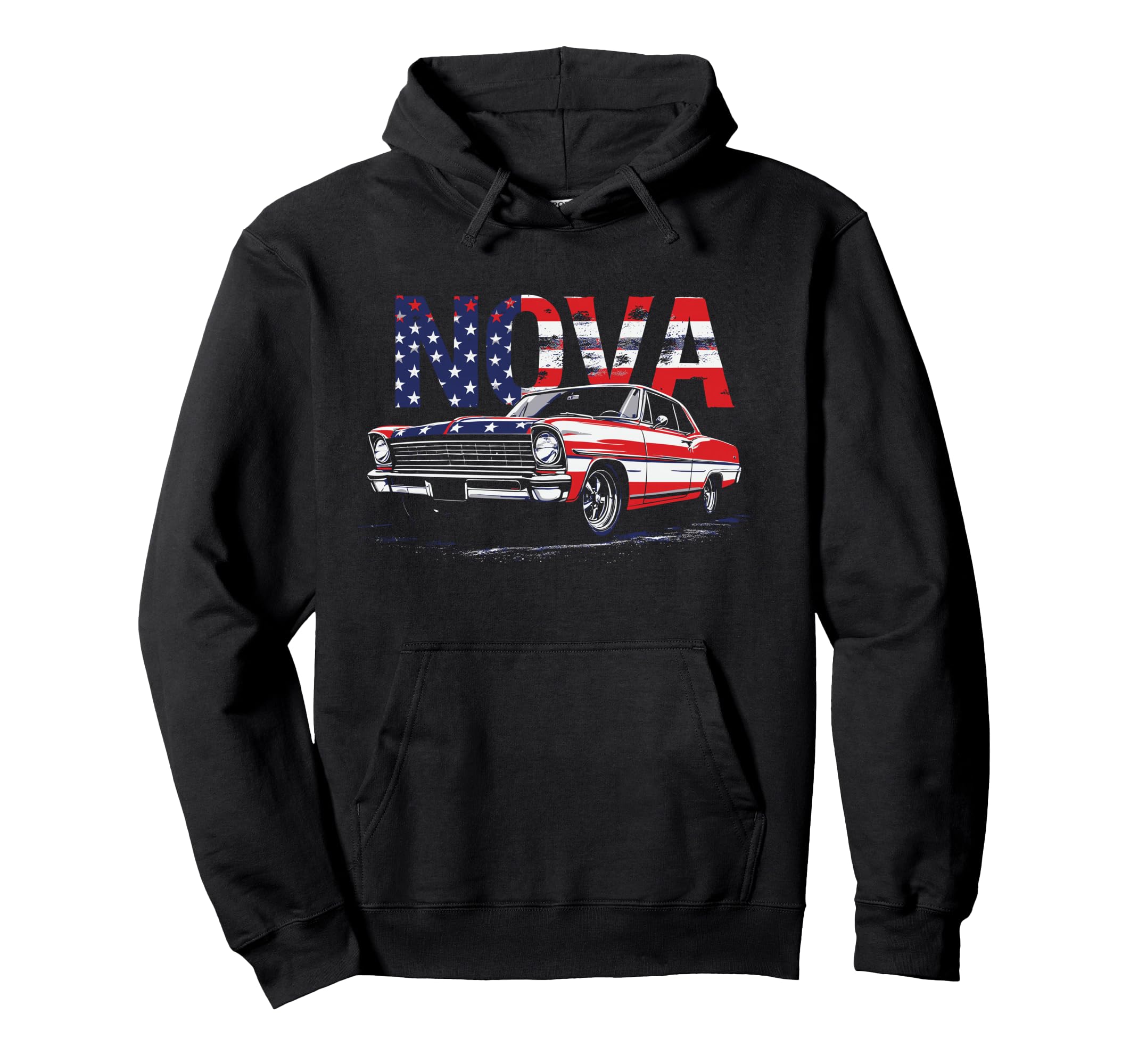 1966 1967 Nova Ss American Patriotic Muscle Hoodie - Trendy Graphic Unisex - T-Shirt, Sweatshirt, Hoodie