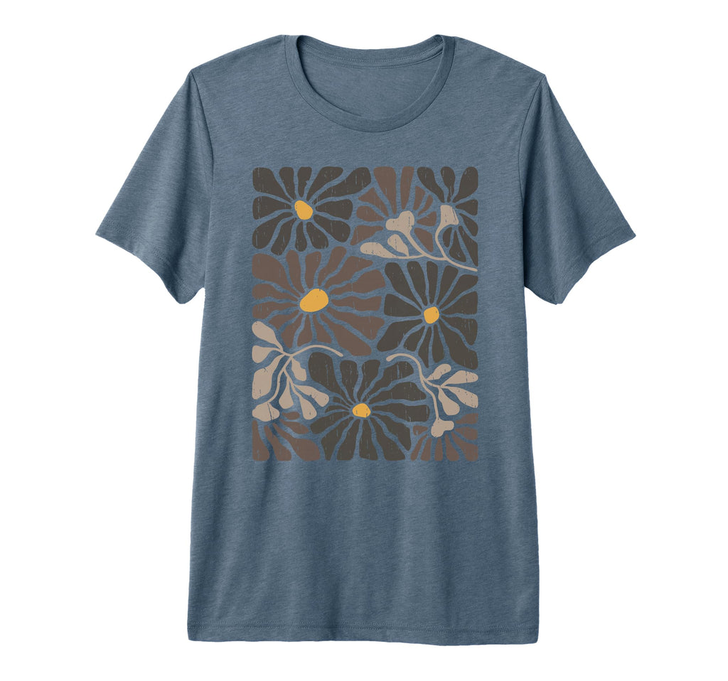 Dark Floral Pattern Boho Wildflowers T-Shirt - Unique Graphic for Adults - T-Shirt, Sweatshirt, Hoodie