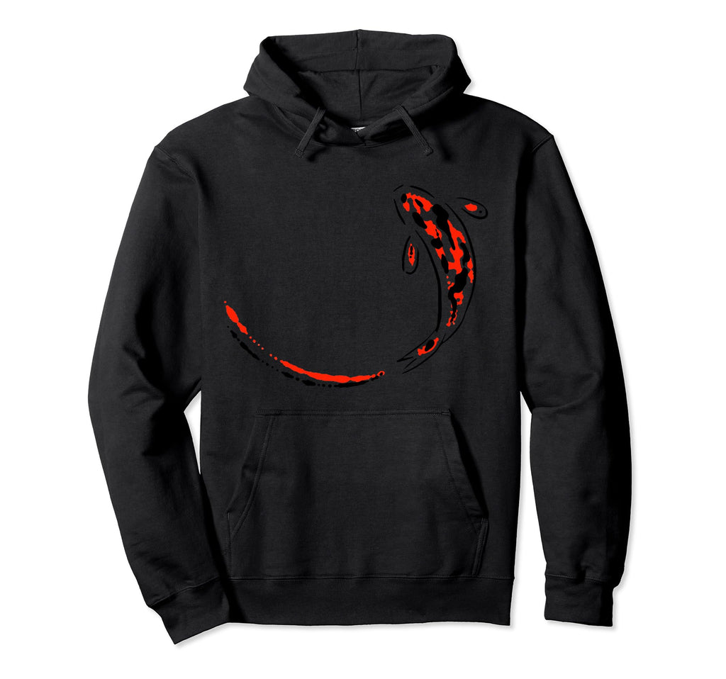 Koi Carp Zen Minimal Art Painting Hoodie - Streetwear Style Men Women - T-Shirt, Sweatshirt, Hoodie