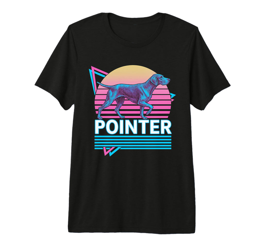 German Shorthaired Pointer Synthwave T-Shirt - Custom Art Print for Adults - T-Shirt, Sweatshirt, Hoodie