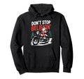 Dont Stop Believin Santa Motorcycle Hoodie - Streetwear Style Unisex - T-Shirt, Sweatshirt, Hoodie