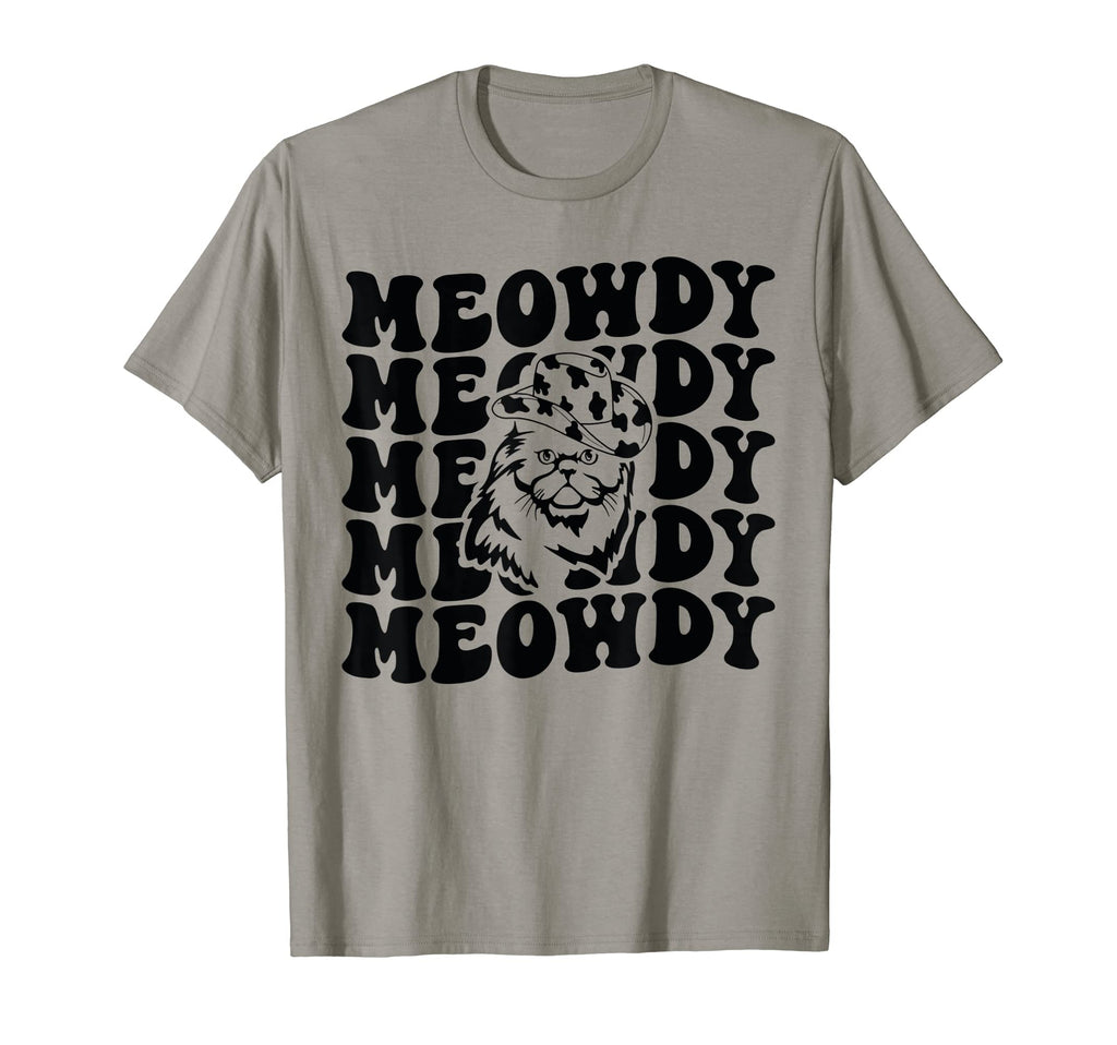 Rodeo Meowdy Western Cowboy Hat T-Shirt - Aesthetic Graphic for Adults - T-Shirt, Sweatshirt, Hoodie