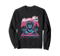 Meow Mix 1985 Dj Cat Synthwave Vibes Sweatshirt - Custom Art Print Unisex - T-Shirt, Sweatshirt, Hoodie