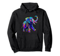 Synthwave 80S 90S Elephant Trunk Up Chakra Hoodie - Unique Graphic Unisex - T-Shirt, Sweatshirt, Hoodie