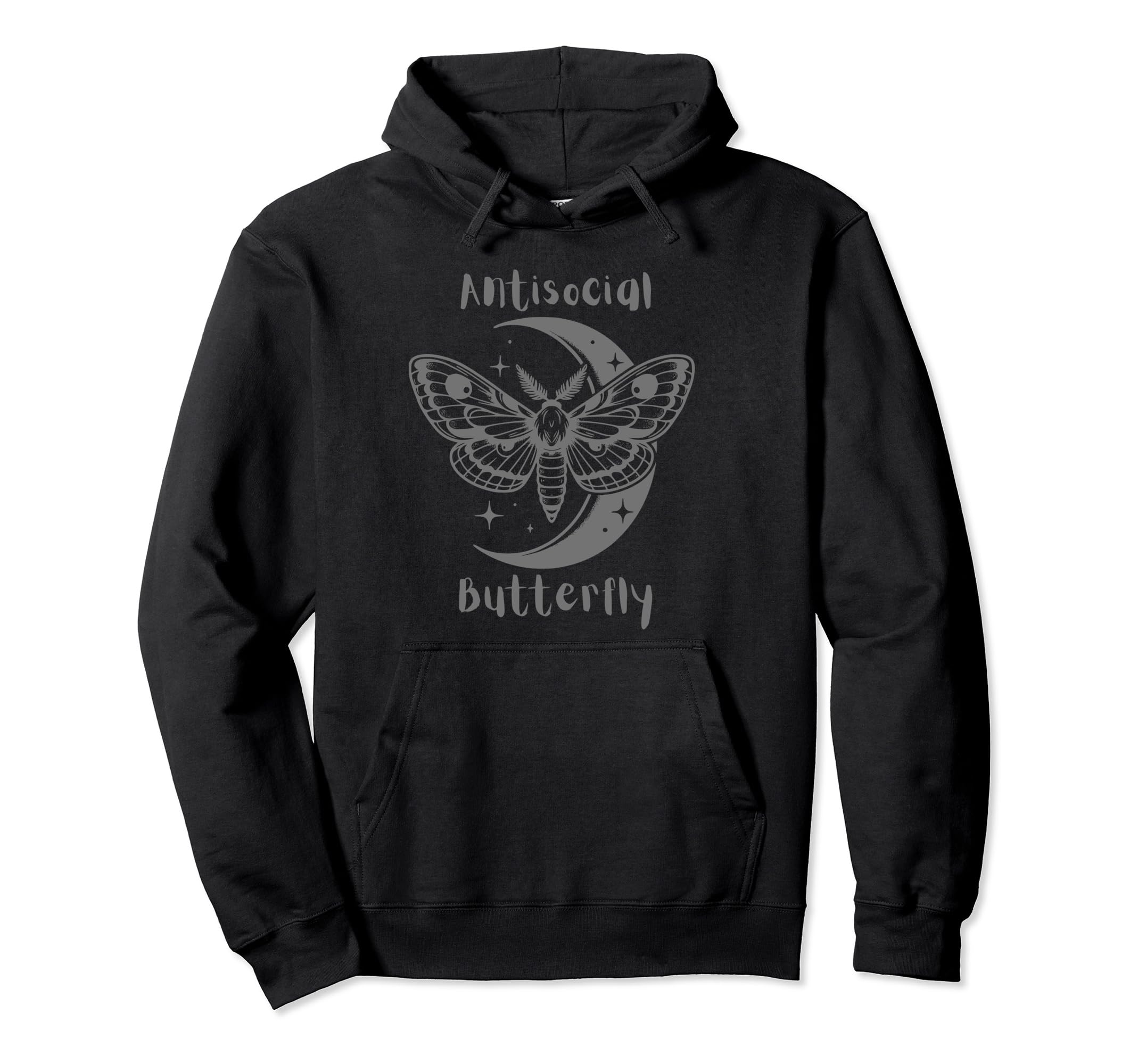 Antisocial Butterfly Hoodie - Custom Art Print Unisex - T-Shirt, Sweatshirt, Hoodie