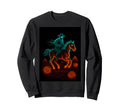 Vaporwave Cowboy Rider Horse Desert Sweatshirt - Custom Art Print Unisex - T-Shirt, Sweatshirt, Hoodie