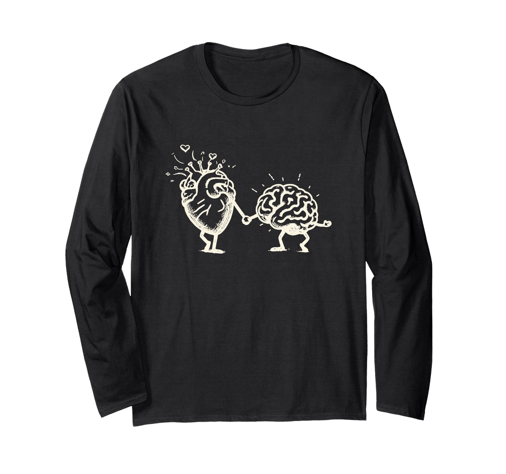 Heart And Brain Mental Health T-Shirt - Custom Art Print Men Women - T-Shirt, Sweatshirt, Hoodie