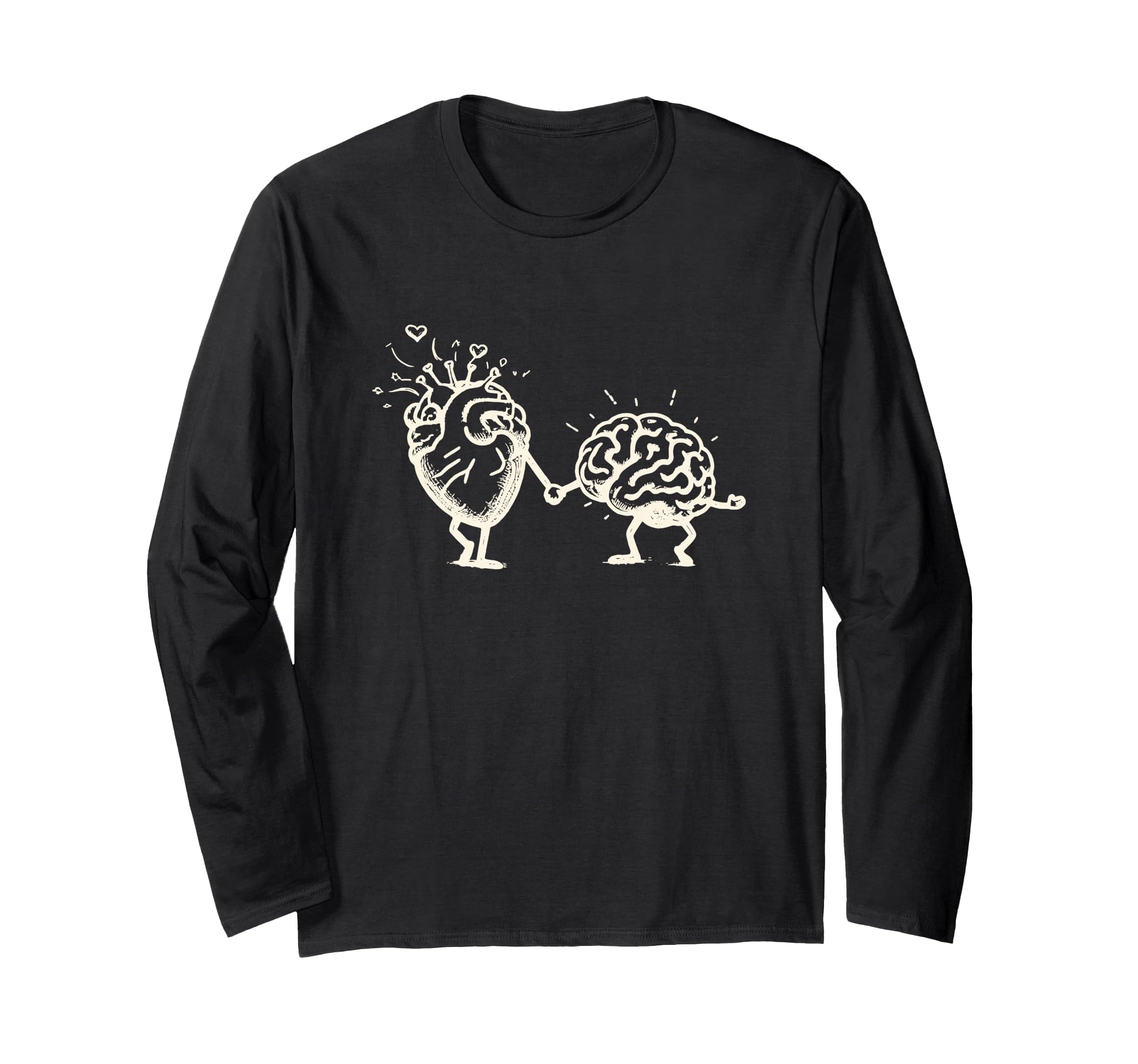 Heart And Brain Mental Health T-Shirt - Custom Art Print Men Women - T-Shirt, Sweatshirt, Hoodie