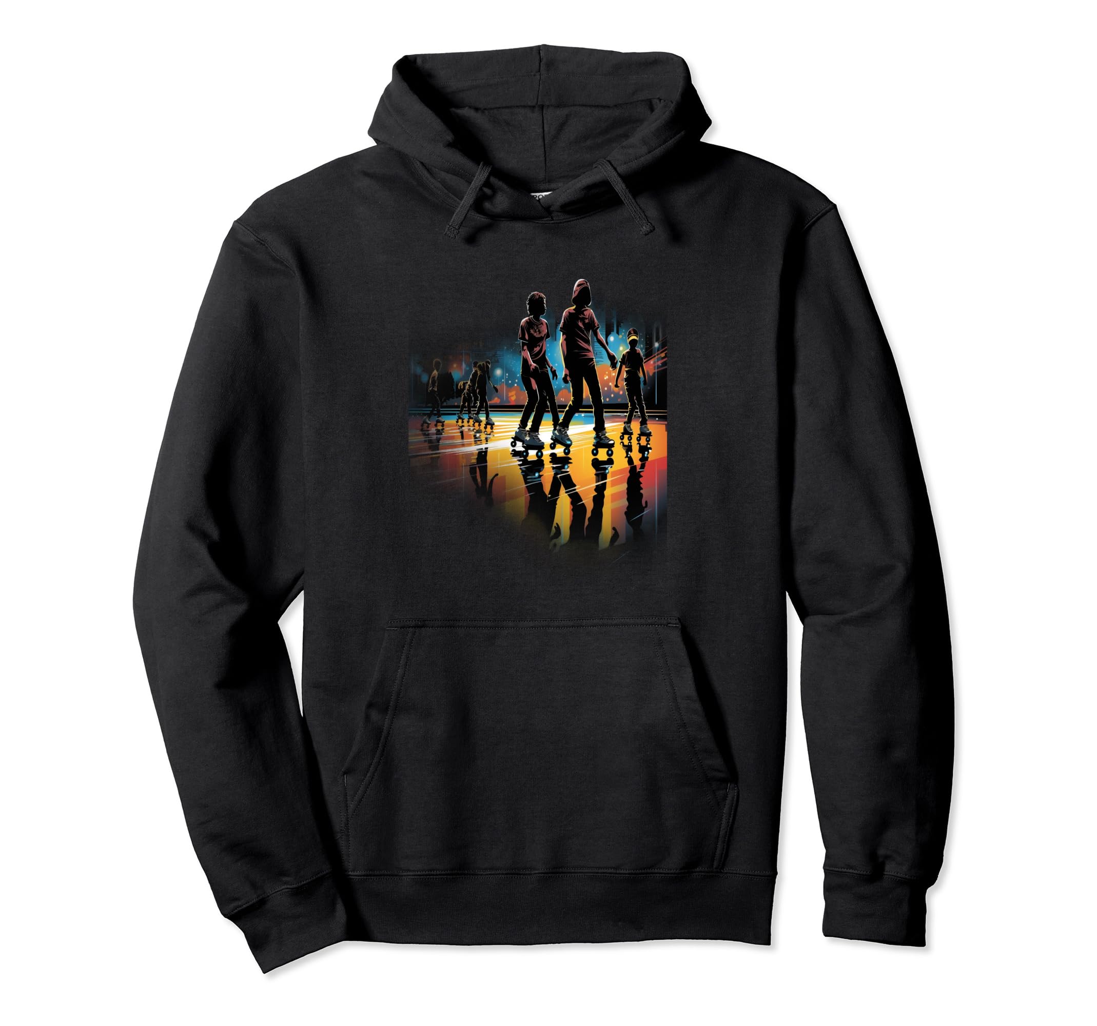 Roller Skating Rink Roller Skates Hoodie - Fun Novelty Design for Adults - T-Shirt, Sweatshirt, Hoodie