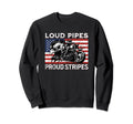 Patriotic Old Biker American Us Flag Sweatshirt - Unique Graphic Unisex - T-Shirt, Sweatshirt, Hoodie
