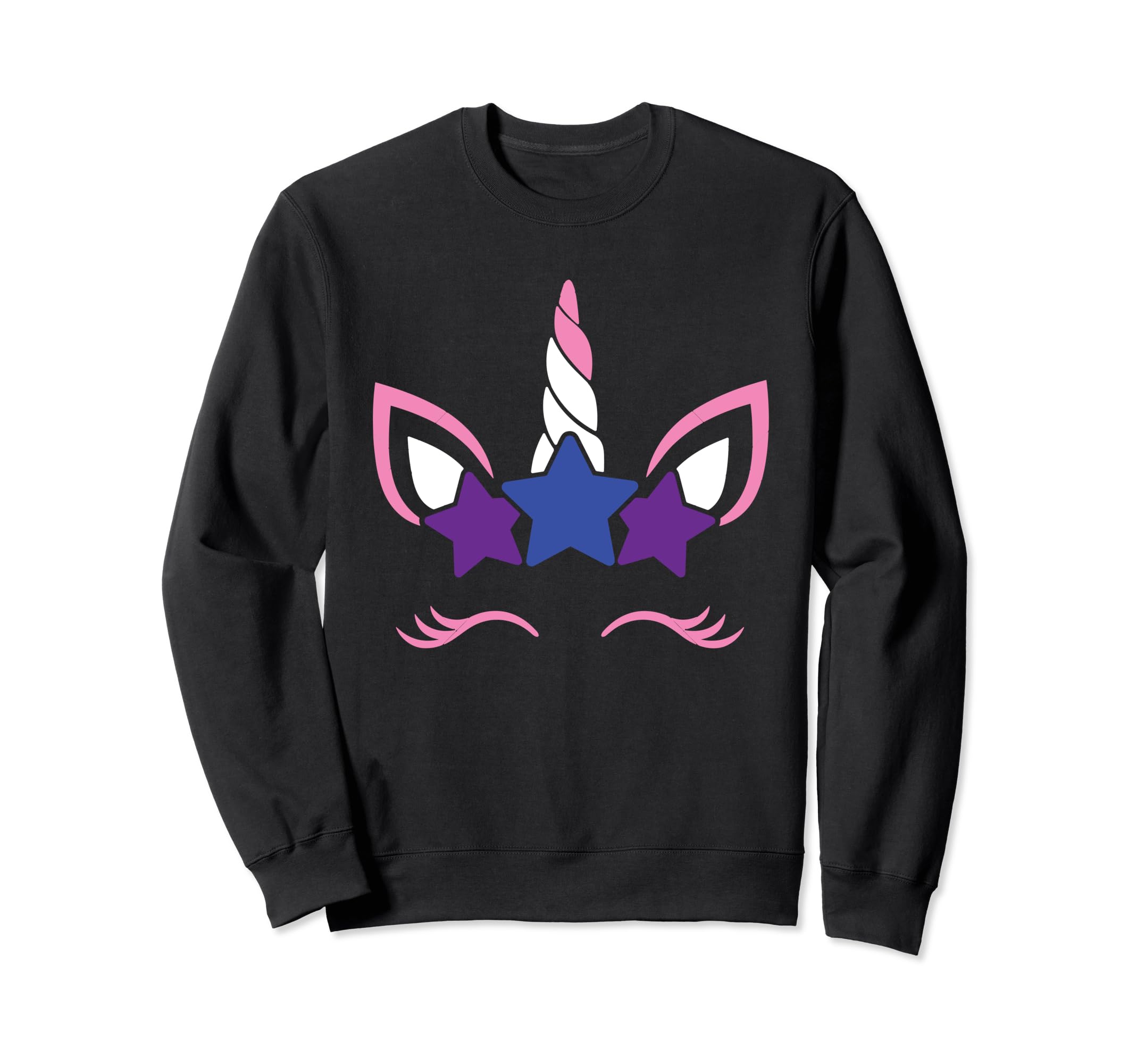 Genderfluid Unicorn Face Lgbt Q Pride Sweatshirt - Graphic Print Unisex - T-Shirt, Sweatshirt, Hoodie