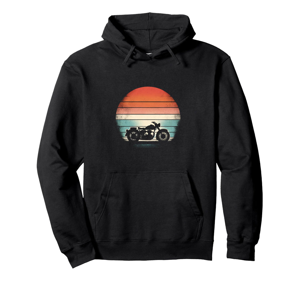 Motorcycle Sunset Hoodie - Fun Novelty Design Men Women - T-Shirt, Sweatshirt, Hoodie