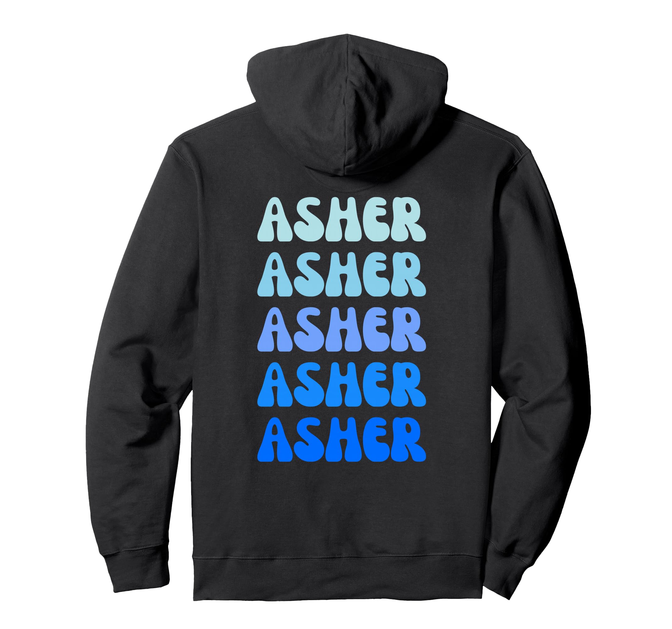 Asher Name Stack Hoodie - Unique Graphic Unisex - T-Shirt, Sweatshirt, Hoodie