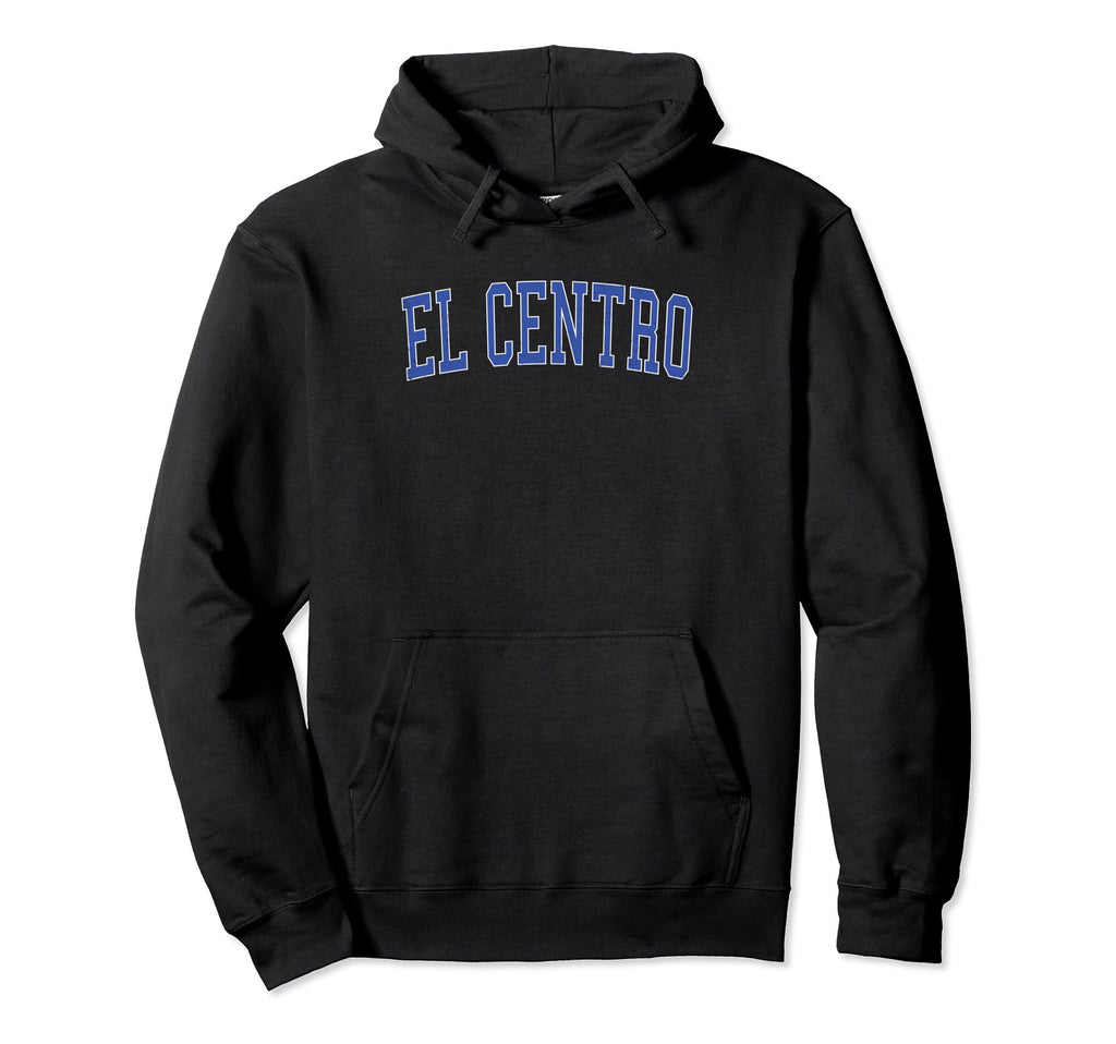 El Centro Ca Distressed Blue Varsity Hoodie - Aesthetic Graphic Unisex - T-Shirt, Sweatshirt, Hoodie