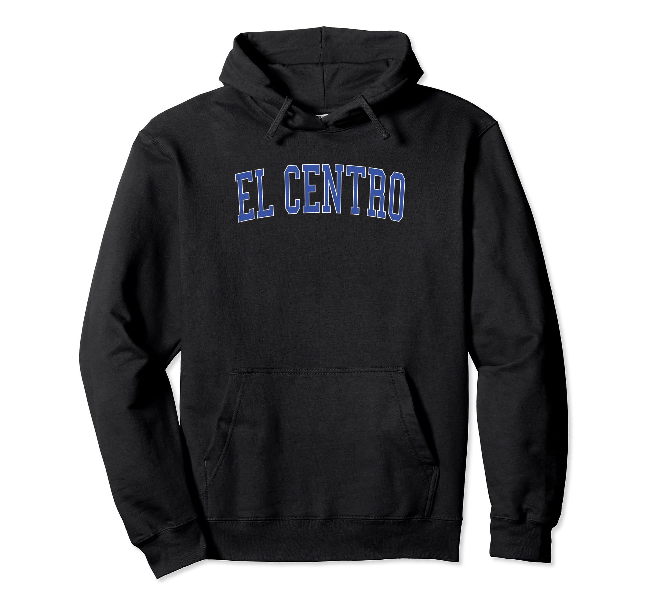 El Centro Ca Distressed Blue Varsity Hoodie - Aesthetic Graphic Unisex - T-Shirt, Sweatshirt, Hoodie