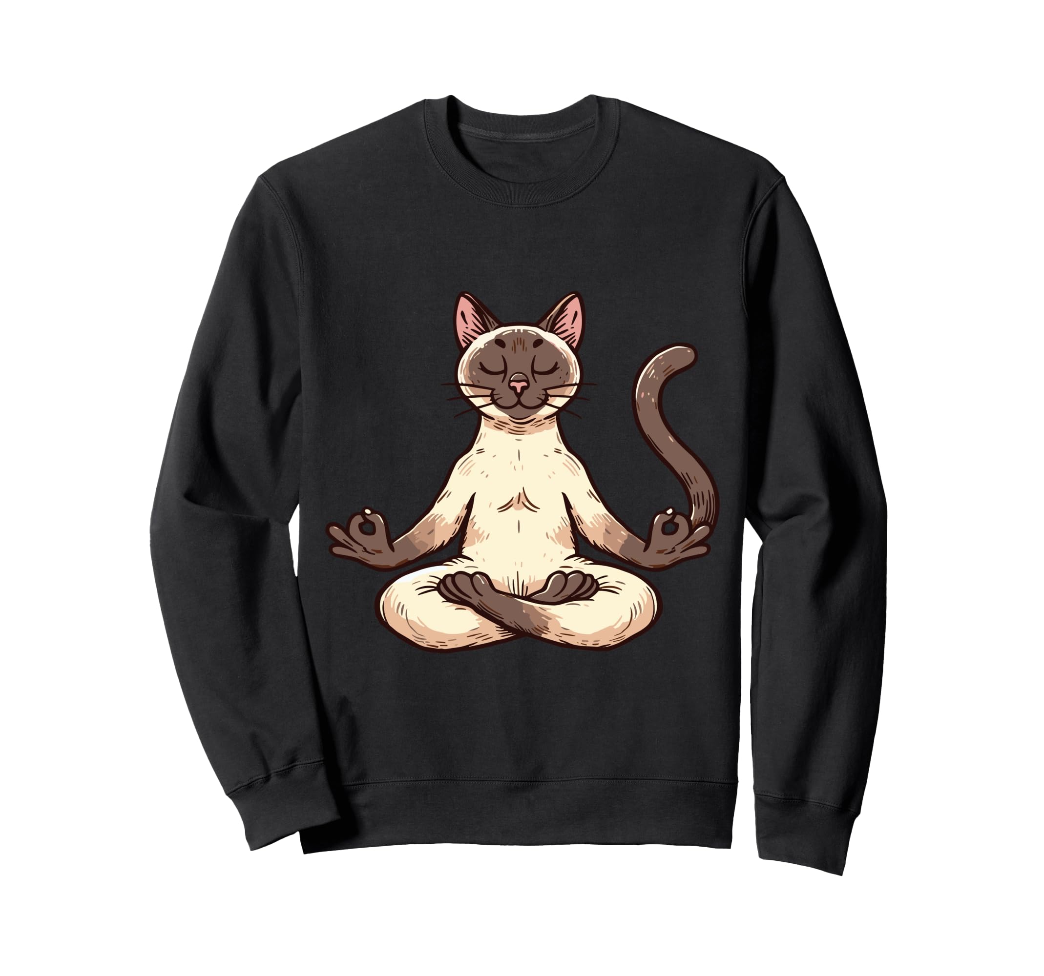 Meditation Siamese Yoga Pose Sweatshirt - Custom Art Print Men Women - T-Shirt, Sweatshirt, Hoodie