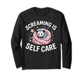 Opossum Therapeutic Screaming Stress Hoodie - Custom Art Print Men Women - T-Shirt, Sweatshirt, Hoodie