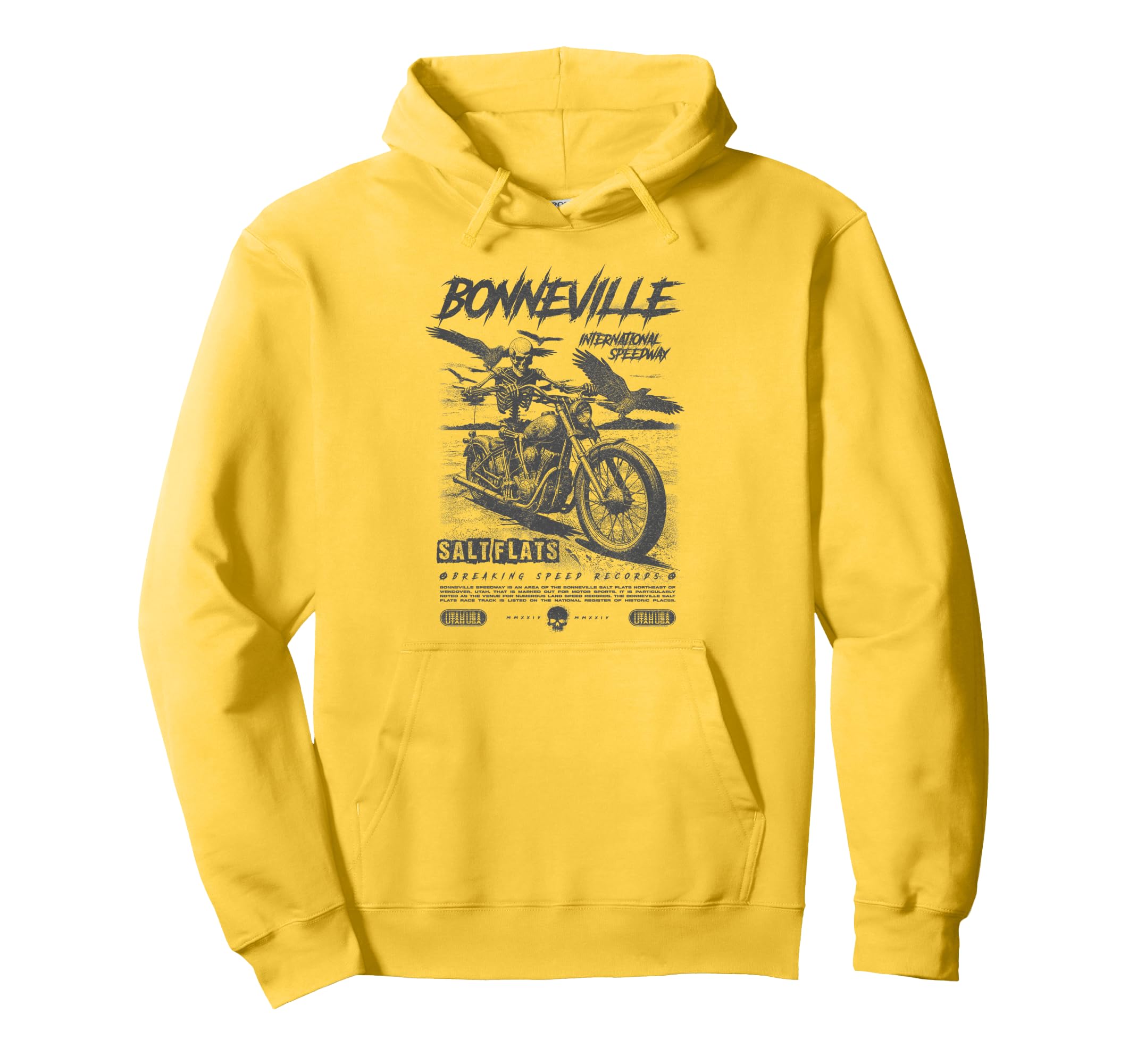 Bonneville Salt Flats Motorcycle Hoodie - Streetwear Style for Adults - T-Shirt, Sweatshirt, Hoodie