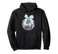 Disco Ball Blue Bow Coquette Girly Hoodie - Minimalist Print Men Women - T-Shirt, Sweatshirt, Hoodie