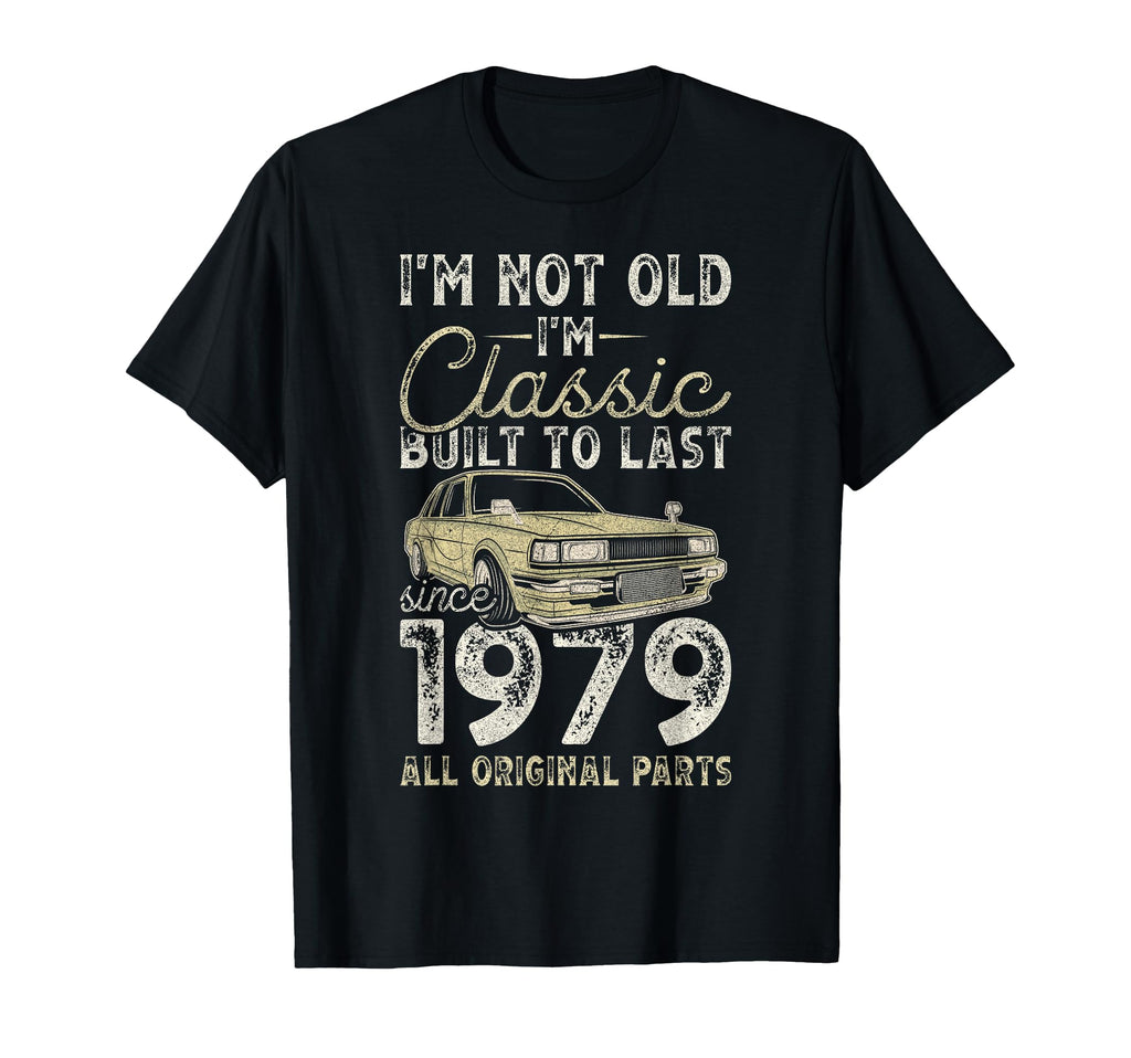 47Th Birthday Since 1979 Car 47 Year Old T-Shirt - Graphic Print Men Women - T-Shirt, Sweatshirt, Hoodie