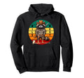 Raccoon Funny Wild West Racoon Hoodie - Fun Novelty Design for Adults - T-Shirt, Sweatshirt, Hoodie