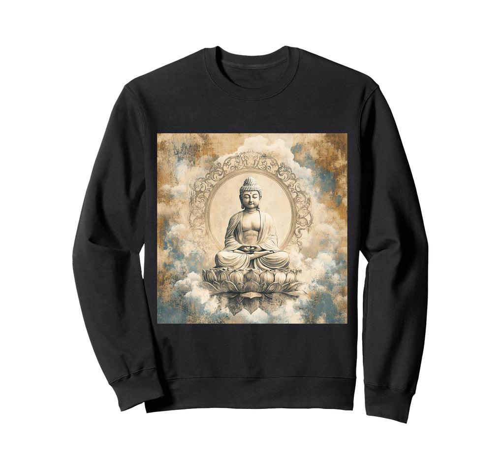 Meditating Buddha Tibetan Sweatshirt - Casual Everyday Wear for Adults - T-Shirt, Sweatshirt, Hoodie
