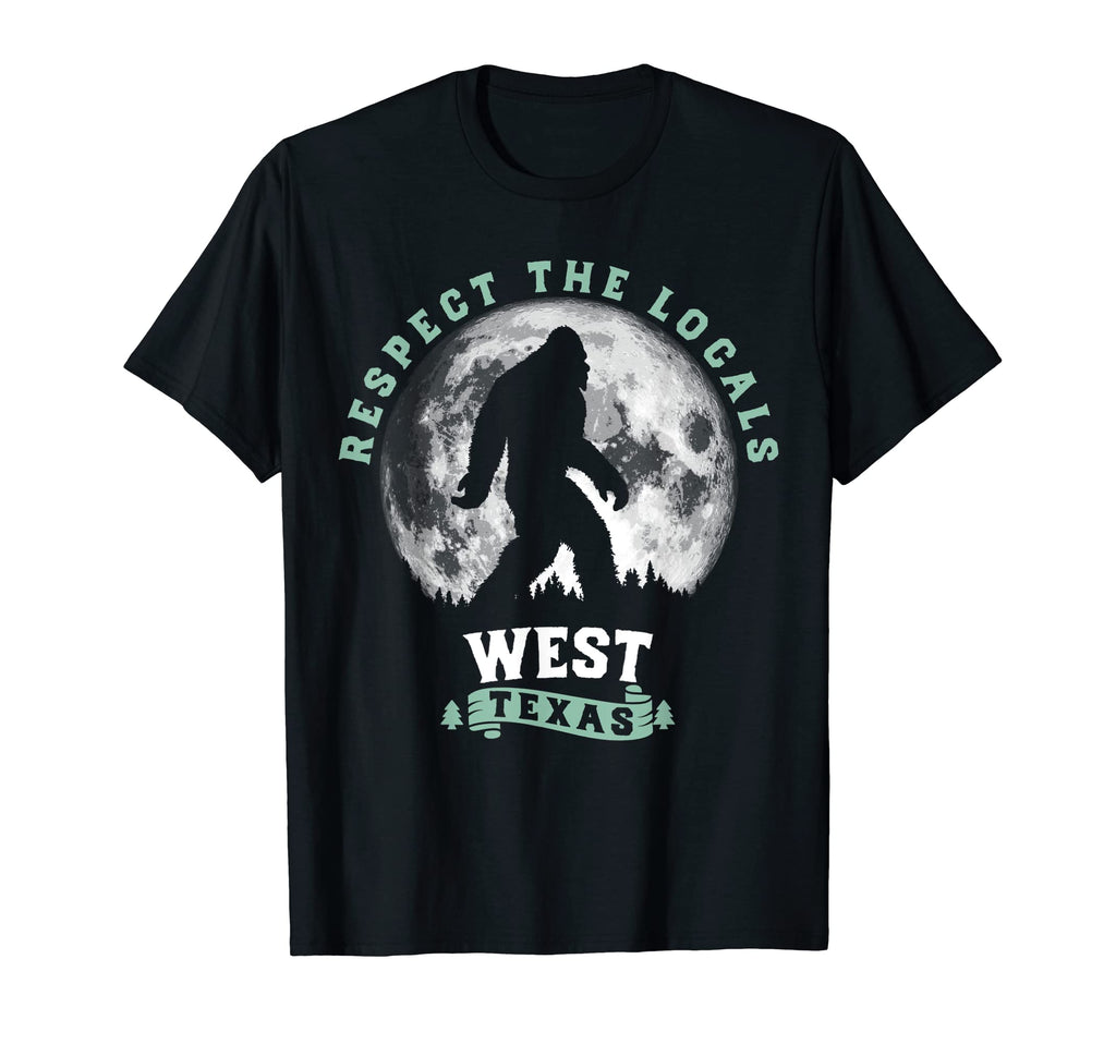 West Texas Bigfoot Night Walk Moon T-Shirt - Novelty Apparel for Adults - T-Shirt, Sweatshirt, Hoodie