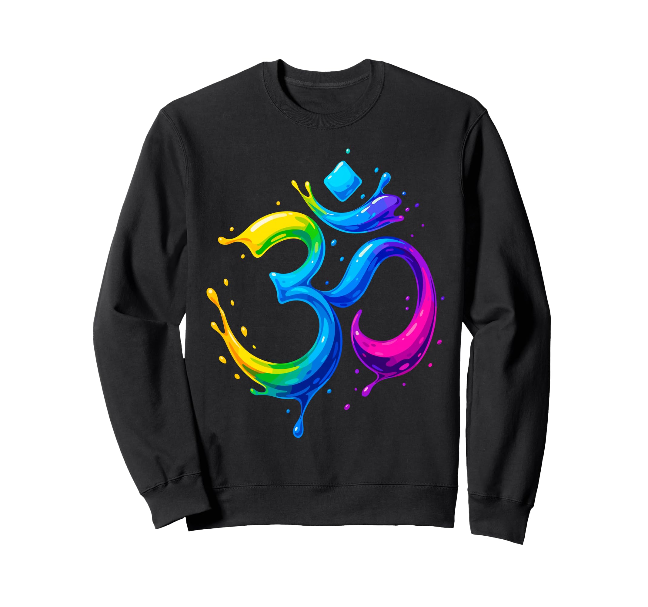 Rainbow Om Symbol Aum Chakra Yoga Sweatshirt - Aesthetic Graphic Men Women - T-Shirt, Sweatshirt, Hoodie