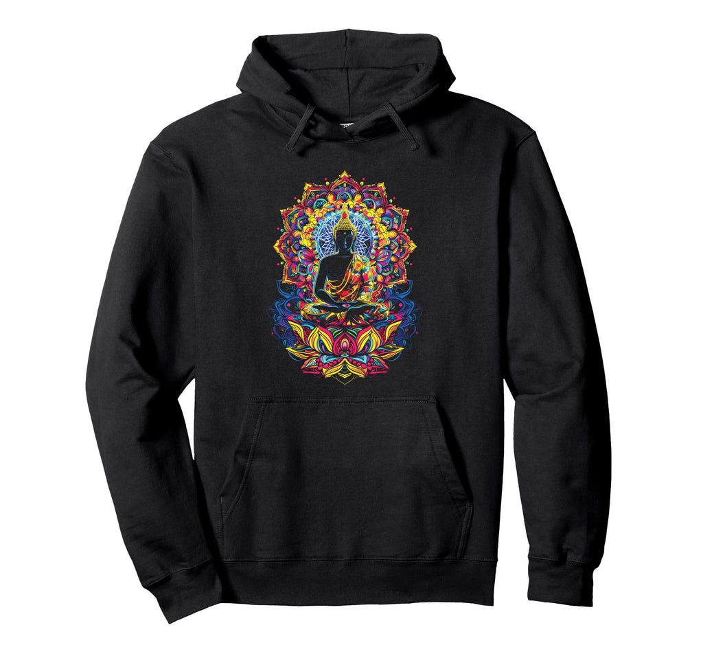 Buddha Zen Mandala Pattern Meditation Hoodie - Graphic Print Unisex - T-Shirt, Sweatshirt, Hoodie